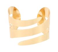 CONGARTENO Bracciale Donna Aperto in Metallo con Design Punk Geometrico Fascia Larga Regolabile e Resistente per Polsi Vari Accessorio e Originale