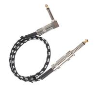 CONGARTENO Cavo Audio per Chitarra e Basso Nero e Bianco Adattatore Jack Tessuto Resistente Connettore Stabile e Trasmissione Affidabile per Strumenti Musicali