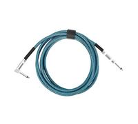 CONGARTENO Cavo per Chitarra da 3 M 6,35 Mm Riduzione del Rumore Cavo Audio per Basso e Chitarra Acustica Rivestimento Intrecciato Blu e Nero per Performance Live e Studio