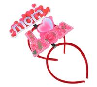 CONGARTENO Cerchietto Floreale Cuore Per Festa Della Mamma Accessorio Per Decorazioni e Photo Booth Con Design Unico Mom e Love Mom Per Eventi Speciali