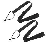 CONGARTENO Cinghie per Guinzaglio da Snowboard Nere 2 Pezzi Sgancio Rapido e Cinturino Regolabile, Cordino di Traino Resistente per Sport Invernali e Sicurezza in Montagna