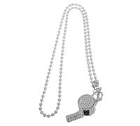 CONGARTENO Collana Donna con Ciondolo Fischietto in Acciaio Inossidabile e Cristalli Brillanti Gioiello Sportivo Creativo con Pendente Pentagramma Luminoso Regalo Elegante per Insegnanti e