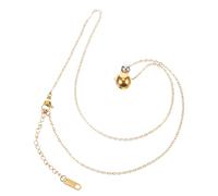 CONGARTENO Collana Pendente Perlina in Acciaio Al Collana Semplice Ciondolo Per Clavicola