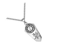 CONGARTENO Collana Vintage Punk in Metallo Inossidabile Ciondolo Taoista Bagua Decorazione Unisex Accessorio Resistente e Affascinante