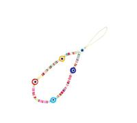 CONGARTENO Cordoncino Cellulare Tradizionale Multicolore in Soft Clay Laccio da Polso con Perline Resistenti Decorazione Mobile per Smartphone e Accessori Pratico e Leggero per Uso