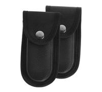 CONGARTENO Custodia per Coltello in Nylon Nero, Set da 2 Pezzi Design ad Anello per Apertura Rapida, Borsa Porta Utensili da Cintura per Campeggio e Uso Quotidiano