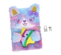 CONGARTENO Diario Peluche Ragazze con Lucchetto Unico Taccuino Morbido e Portatile Animale Cartoon per Scuola Viaggi e Segreti Personali