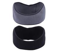 CONGARTENO Fascia Copri Orecchie in Pile Polare Antivento, Scalda Orecchie Unisex Copertura Totale, Fascia Protettiva per Ciclismo e Attività Sportive Invernali, Set 2 Pezzi Nero e Grigio