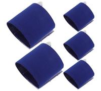 CONGARTENO Fascia da Capitano di Calcio Elastica Regolabile Blu 5 Pezzi con Chiusura a Strappo Antiscivolo Fascia da Braccio Sportiva per Squadra Giovanile e Allenamento Calcio