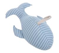 CONGARTENO Fermaporta Decorativo Morbido a Forma di Balena, Fermaporta Anticollisione Antivento per Porte Interne, Paraspifferi per Camerette e Uffici, Colore Blu Scuro