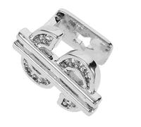 CONGARTENO Grill Argento Placcato per Denti Singoli Accessorio Hip Hop per Uomini e Donne cap di Fanga per Costume e Festa Design Unico e Facile da Indossare