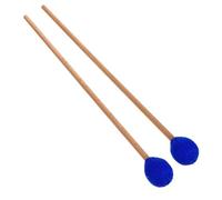 CONGARTENO Mallet per Marimba Testa in Filato Blu e Manico in Legno, Colpo Forte e Confortevole, per Strumenti a Percussione come Xilofono e Bass Percussion