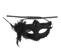 CONGARTENO Maschera Mezza Faccia in Pizzo Nero per Mascherata Halloween e Carnevale Leggera e Confortevole Adatta per Adulti e Cosplay Party