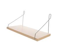 CONGARTENO Minimalist Wall Mounted Floating Shelf Wood And Stainless Steel Rustic Bookshelf For Storage And Display Of Plants Toys Dolls For Bedroom Office