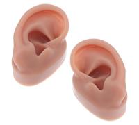 CONGARTENO Modello di Orecchio Finto in Silicone Morbido 3d, Paio di Orecchie Finte Destre e Sinistre per Formazione Medica, Agopuntura e Esposizione di Orecchini, Ausilio Didattico