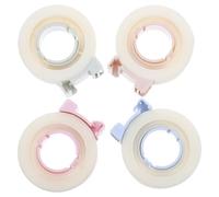 CONGARTENO Nastro Adesivo Trasparente Correttore per Studenti con Dispenser Mini Set 4 Pezzi Colorati per Scuola Ufficio e Lavori Artigianali Nastro Scrivibile Invisibile per Correzione