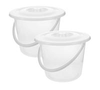 CONGARTENO Orinatoio in Plastica Spesso con Coperchio 2 Pezzi, Contenitore Graduato per Urine da Comodino, Portatile e Anti-rovesciamento per Uso Medico e Campeggio