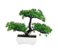 CONGARTENO Pianta Artificiale Bonsai Pino Finto Verde Decorazione da Manutenzione e Ufficio come Regalo Ecologico e Ornamentale