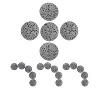 CONGARTENO Pietre Diffusori in Roccia Lavica Naturale Grigia 14Mm senza Fori, Perline Profumate per Oli Essenziali, Diffusore Aromaterapia Portatile per Casa, Auto e Spa, Set da 26 Pezzi