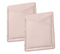 CONGARTENO Porta Cellulare da Collo per Uso Quotidiano Organizer Compatto per Carte e Contanti 2 Pezzi Custodia Adesiva in Pu, Portacarte Sottile 2 Slot