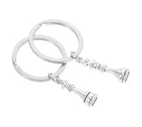 CONGARTENO Portachiavi Scacchi in Metallo Ciondoli Re e Regina Set da 2 Pezzi Accessorio Portatile per Appassionati di Scacchi e Regalo Decorativo per Borse