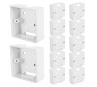 CONGARTENO Scatola di Giunzione a Parete Tipo 86 da Incasso 12 Pezzi Custodia Protettiva Antipolvere Ignifuga Viti Metalliche Scatola Interruttore e Presa a Muro per Installazioni