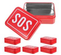 CONGARTENO Scatola Portapillole in Metallo Piccola da Viaggio Organizer Compatto Resistente per Medicinali e Sos Contenitore Miniatura per Emergenze Outdoor Custodia Robusta e Leggera