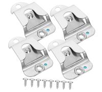 CONGARTENO Set Da 4 Ganci Per Microfono in Acciaio Inox Resistenti Per Radio Cb e Radioamatori, Supporti Robusti Per Microfono Portatile, Clip Per Uso Auto, Casa e Ufficio