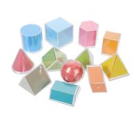 CONGARTENO Set Forme Geometriche 3D Trasparenti per Strumenti Manipolativi Matematici per Scuola Materna Modelli Geometrici Interattivi per Apprendimento Creativo e Didattica in Classe