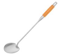 CONGARTENO Spatola per Wok in Inossidabile con in Legno Resistente al Calore da Multifunzione per Saltare Girare e Friggere Utensile Robusto e Durevole per Uso Quotidiano