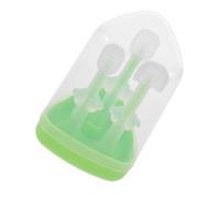 CONGARTENO Spazzolino Silicone Ragazzo Ragazza con Pulisci Lingua e Trasparente Spazzolino per Gengive Delicate Kit Igiene Orale per Primi Dentini Facile da Usare e Conservare