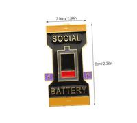 CONGARTENO Spilla Batteria Sociale in Fine Psicologia Pin Mood e Resistente Accessorio Chic per e Speciali