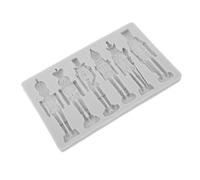 CONGARTENO Stampo in Silicone Piccolo a Forma di Schiaccianoci per Biscotti e Decorazioni Natalizie, Antiaderente e Flessibile, Riutilizzabile per Resina e Sapone, per Addobbi e Dolci