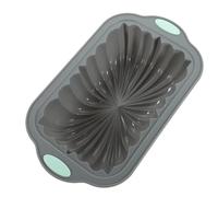 CONGARTENO Teglia Antiaderente per Plumcake in Silicone Bicolore Stampo Flessibile per Toast Rettangolare Design a Fiore Teglia Riutilizzabile per Cottura Domestica e Professionale