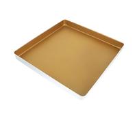 CONGARTENO Teglia Pizza Quadrata Antiaderente Oro Resistente Al Calore per Forno di Casa e Ristorante Perfetta per Torte Pane e Biscotti
