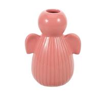 CONGARTENO Vaso in Ceramica Piccolo Statuetta Angelo Rosa Decorazione Spirituale per la Casa Centrotavola e Vaso da Scrivania per Composizioni Floreali e Ambienti Moderni e Tradizionali