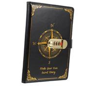 CONGARTENO Vintage in Pelle con Blocco Combinazione Password Taccuino Portatile per Appunti Note e Memorie Carta Liscia e Resistente all per Ufficio Scuola e Casa