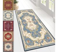 CONGCLI Passatoia Cucina 75 x 350 cm Antiscivolo Lavabile Antimacchia Durevole Motivo Geometrico, Vintage Tappeto Vintage Corridoio per Cucina, Corridoio, Lavanderia, Ufficio, B