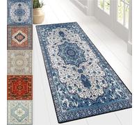 CONGCLI Passatoia Cucina 75 x 420 cm Antiscivolo - Lavabile - Morbido e Resistente Antimacchia Multiuso Tappeto Corridoio Lungo per Soggiorno, Camera da Letto, Corridoio, A