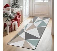 CONGCLI Passatoia Cucina 95 x 150 cm Antiscivolo Lavabile Antimacchia Durevole Motivo Geometrico, Vintage Corridoio Soggiorno per Soggiorno, Camera da Letto, Corridoio, D