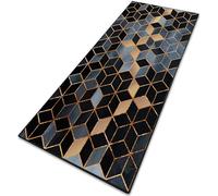 CONGCLI Tappeto Cucina Passatoia 50 x 165 cm Antiscivolo - Lavabile - Morbido e Resistente Antimacchia Multiuso Vintage Passatoia per Soggiorno, Camera da Letto, Corridoio, A