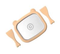 Congelamento rapido Piccola macchina per gelato laminata Piastra fredda in acciaio Macchina per gelato fatto in casa Gelato Freeze Yogurt Con 2 Raschietti Macchina per gelato in acciaio Piastra fredda