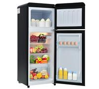Congelatore retrò da 92 l con congelatore da 28 l, classe energetica D, design a due porte per cucina/soggiorno, compatto 105,5 cm di altezza, 7 livelli di temperatura, refrigerante R600a