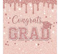 Congrats Grad - Class of 2025 Graduation Guest Book: A Sparkly Pink Graduation Keepsake for Girls - with Space for Messages, Reflections, Autographs & Photos from Friends and Family