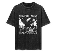 CONGRATULATE Nurse with Wound UK Musician Graphic Art Men's Black T-Shirt Unisex Tee XL