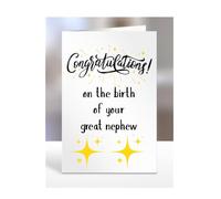 Congratulations on the birth of your great nipote, biglietto, regali per uomini, donne, biglietto di auguri, regali per Natale, neo mamma, nuovo papà, A5-82_110