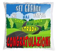 CONGRATULAZIONI CUSCINO REGALO PROMOZIONE SEI GRANDE CONGRATULAZIONI OCCASIONE