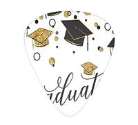 Congratulazioni per la laurea * Confezione da 12 plettri per chitarra, sensazione di comfort, bordi lisci, abrasione, adatto per chitarra, ukulele, ecc.