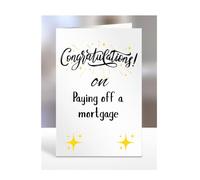 Congratulazioni per pagare una carta ipotecaria, regali per uomini, donne, regali per uomo, donna o persona, biglietto di auguri, divertente, scherzo, sciocco, bavaglio, A5-128_46