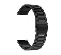 CongYi Cinturino for Orologio in Acciaio Inossidabile Massiccio Milanese A Sgancio Rapido da 18 Mm, 20 Mm, 22 Mm, 24 Mm, Fibbia Pieghevole for Cinturino Dell'orologio(Black sanzhu_18mm)